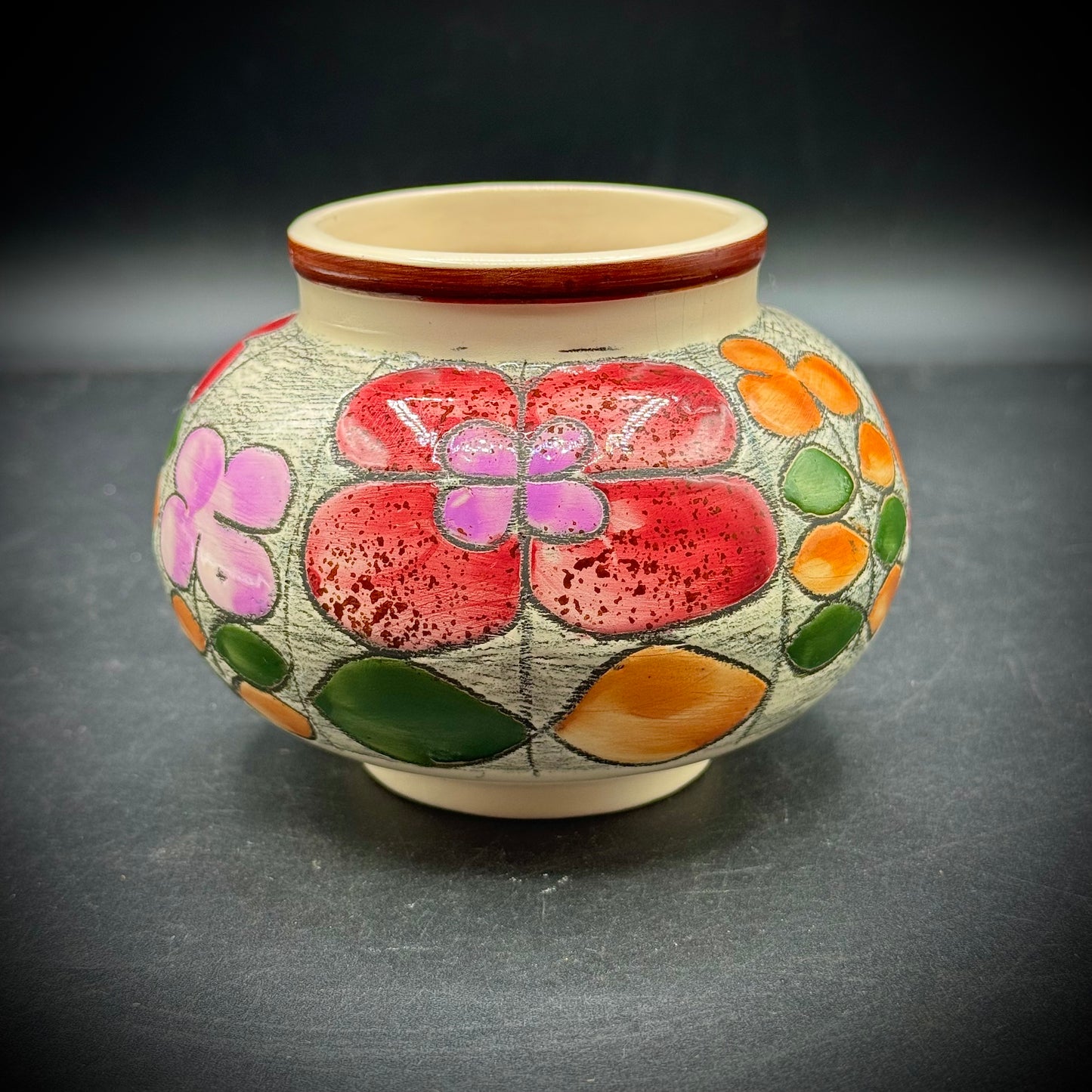 Artist Eduardo Vega Signed Ecuador Ceramic Vase