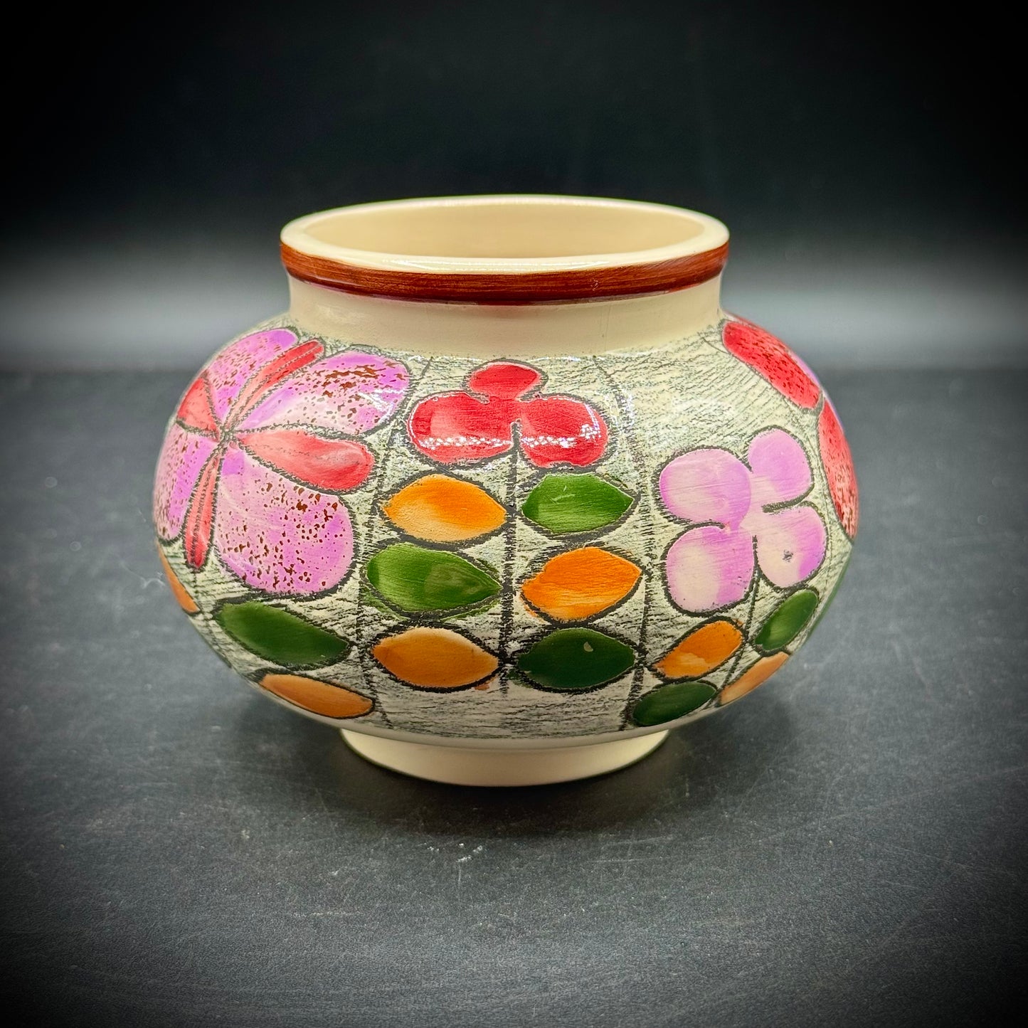 Artist Eduardo Vega Signed Ecuador Ceramic Vase