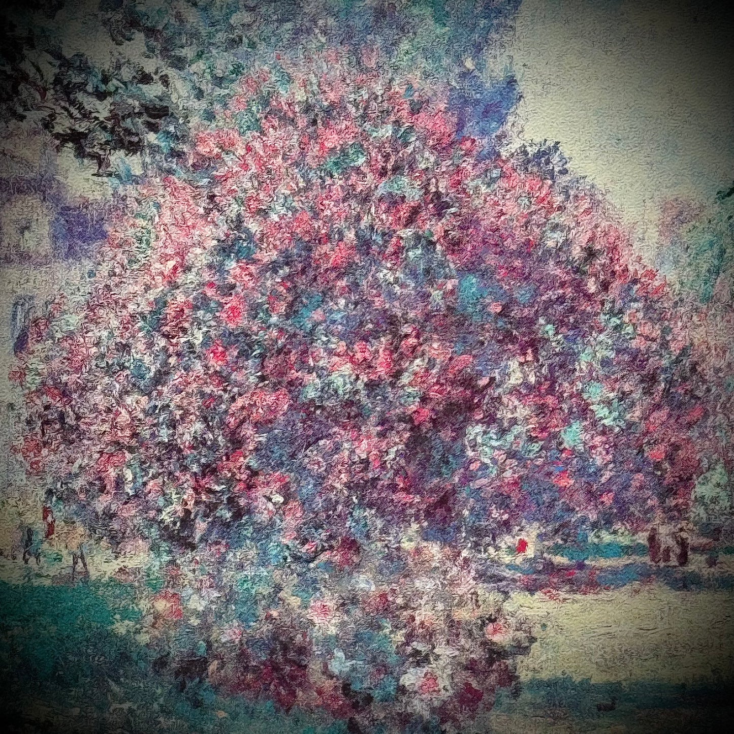 Claude Monet Fine Art Lithograph in Vintage Style Frame