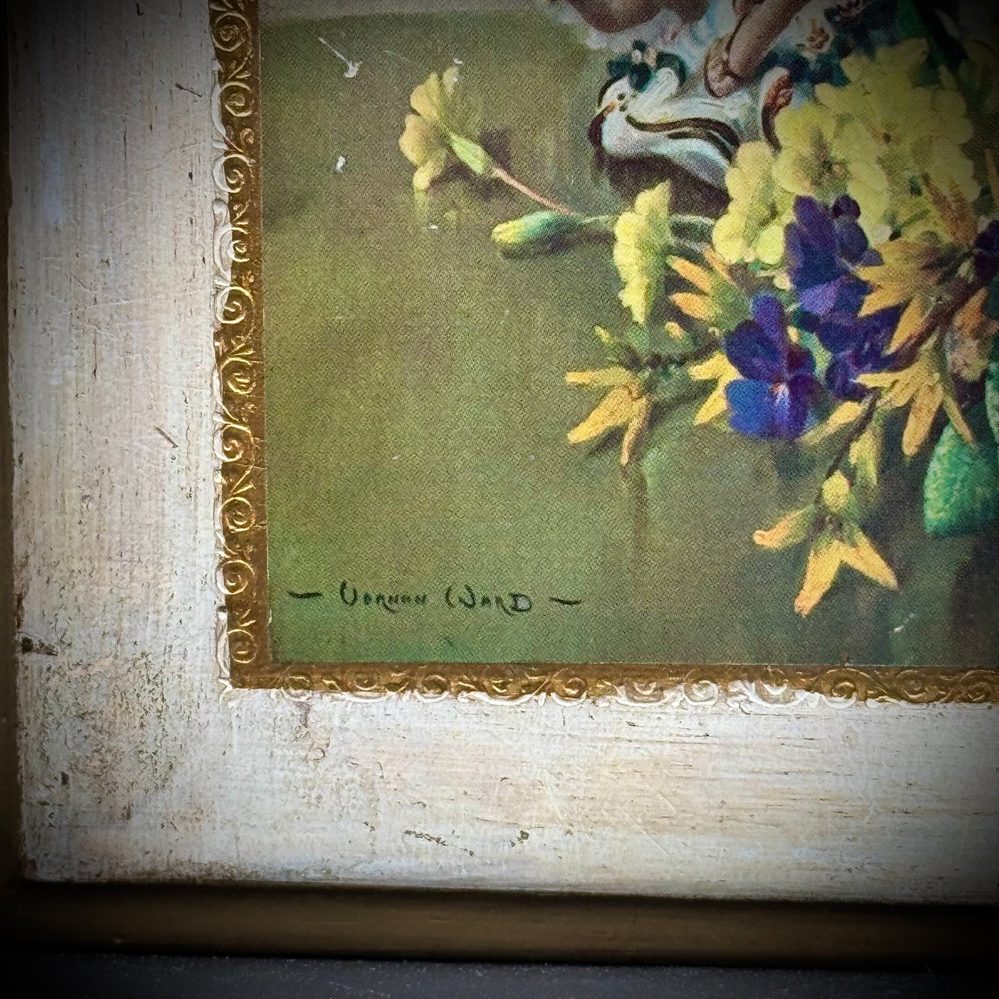 Vintage Florentine Art Plaque Hand Crafted in Italy