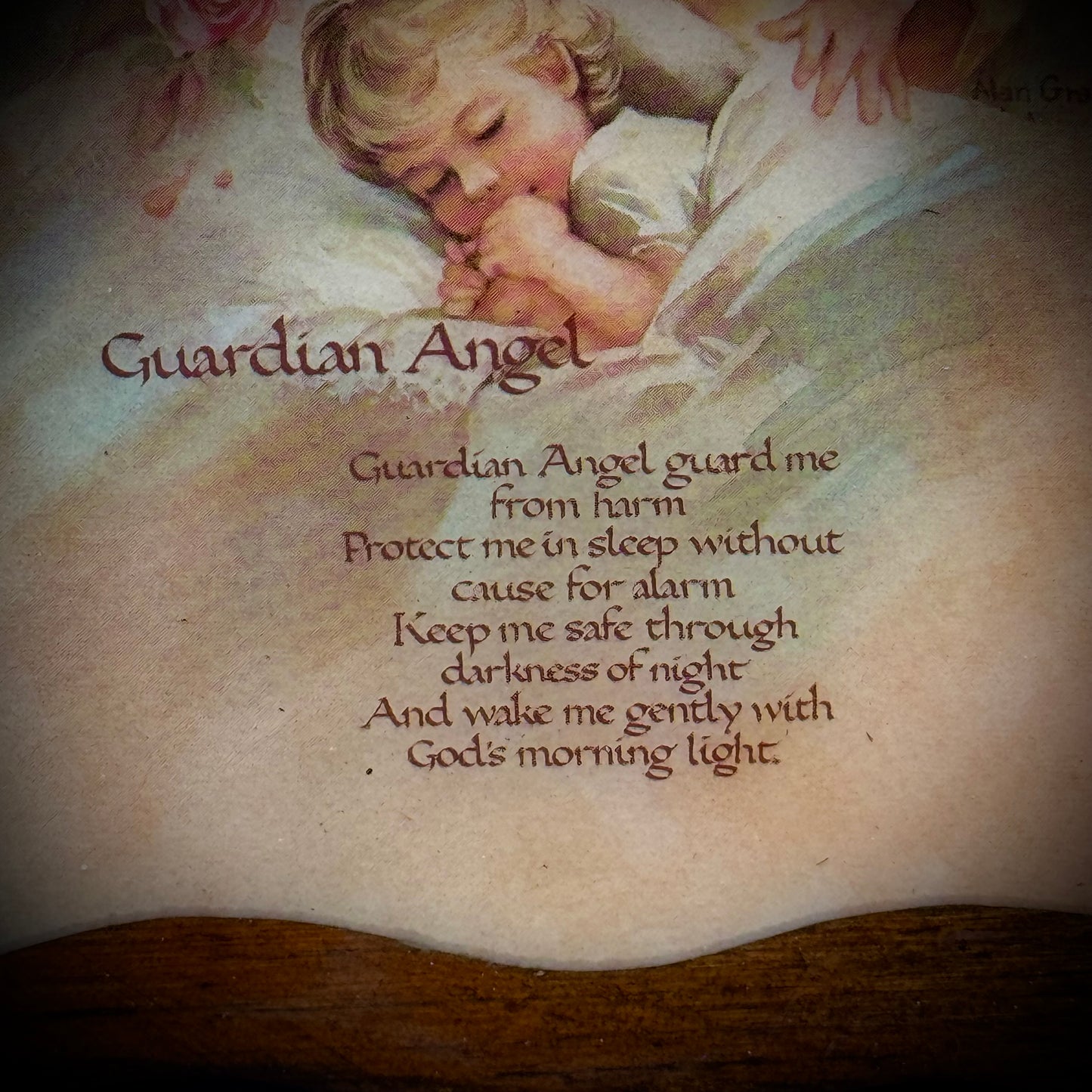 Vintage "Guardian Angel" Plaque Made in USA