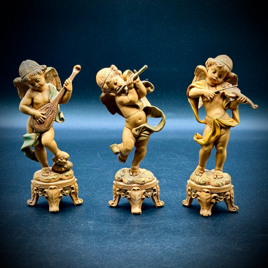 Three Vintage Depose Italy Cherubs