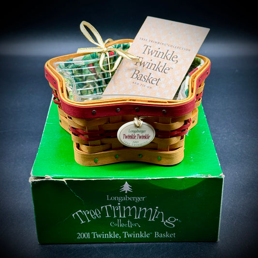 Longaberger Tree Trimmings Collection 2001 "Twinkle, Twinkle" Basket