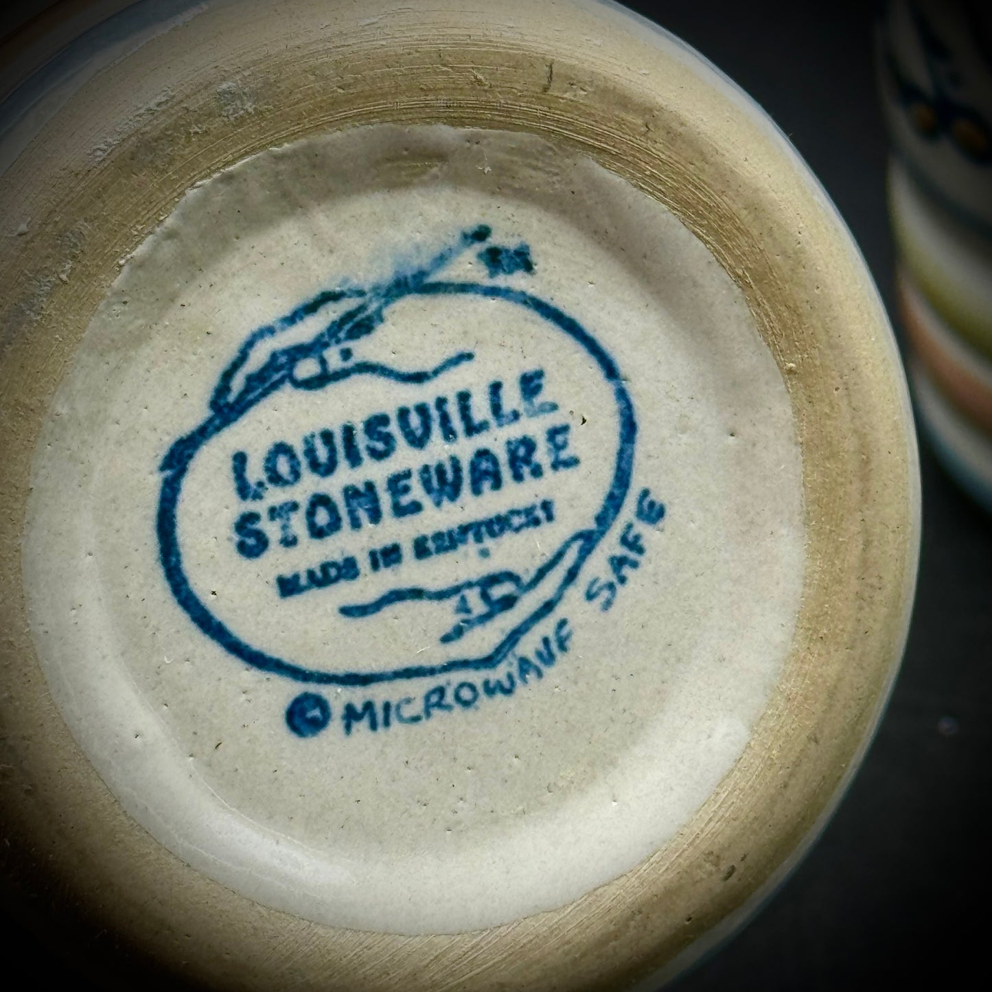 Set of 3 Louisville Stoneware Kentucky "12 Days" Pottery Cup