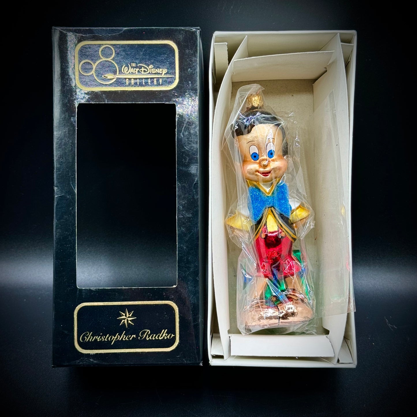 Rare Christopher Radko Disney Gallery Pinocchio Ornament