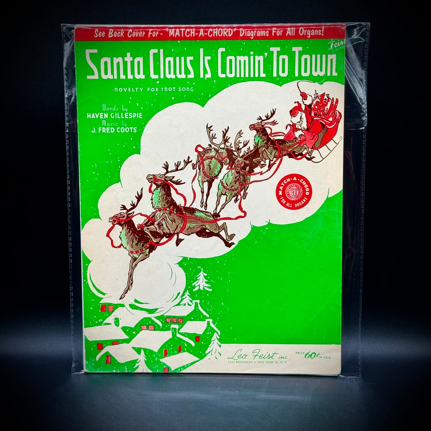 Pair of 1950s Christmas Sheet Music Classics