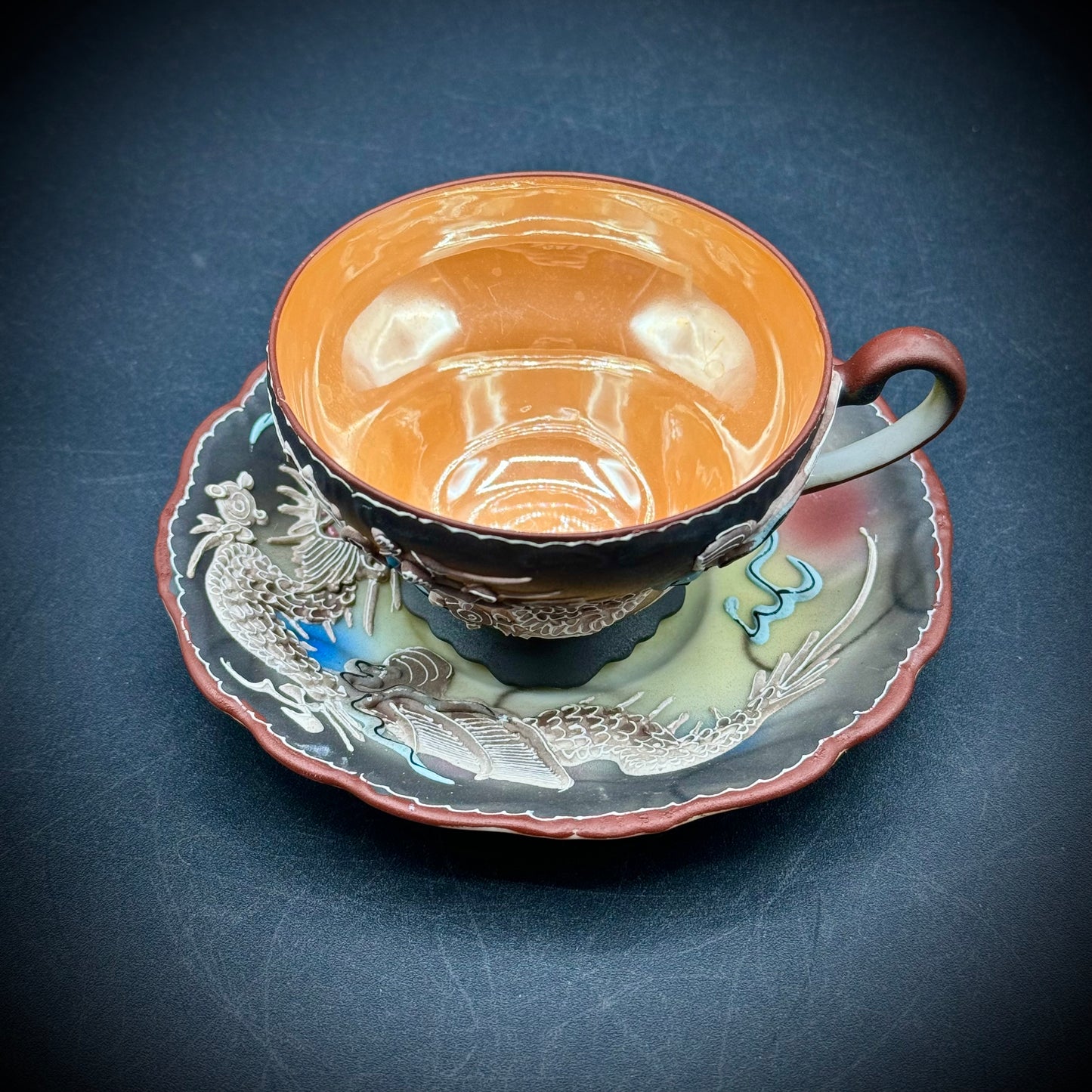 Vintage Dragonware Tea Cup & Saucer Made in Japan