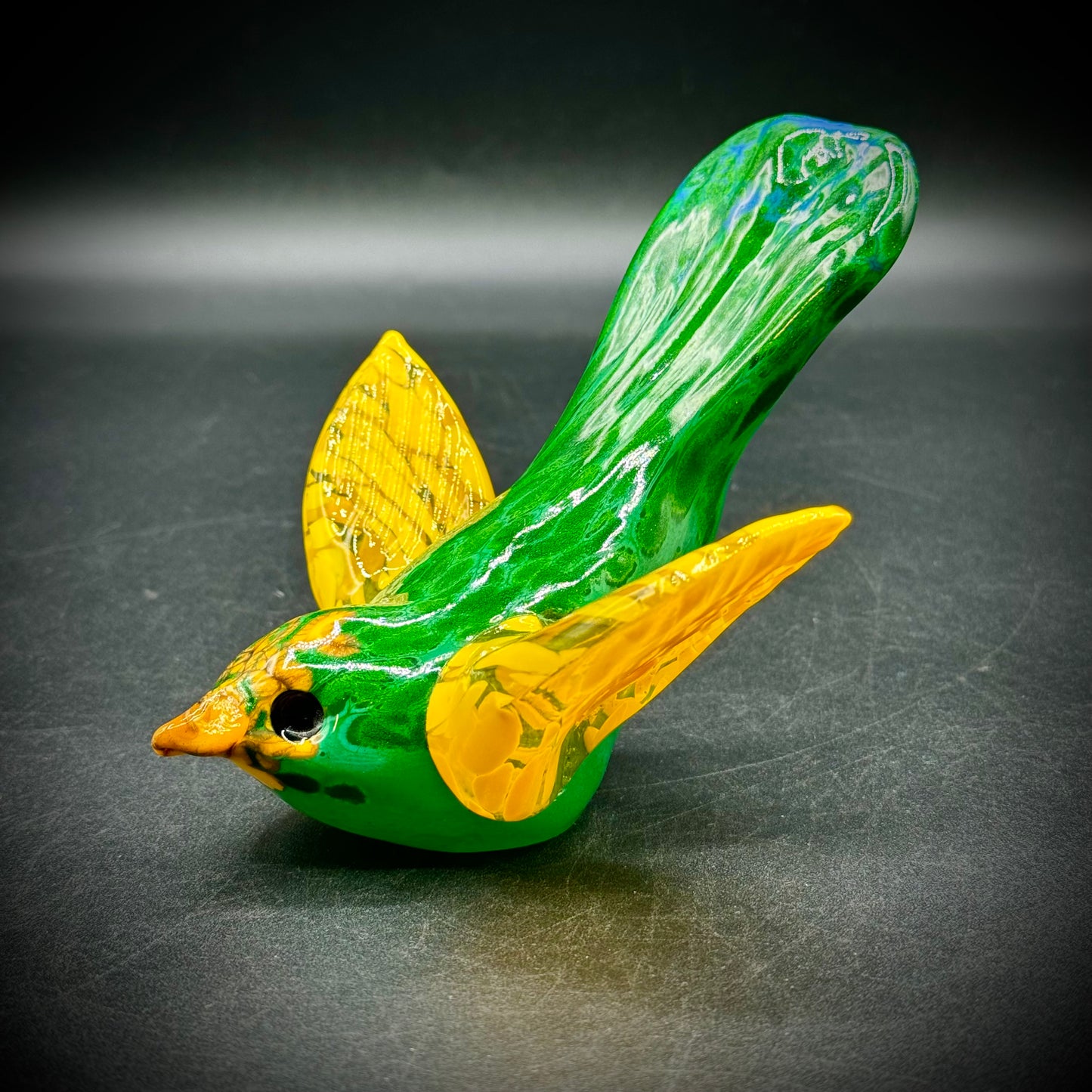 Bromberg Art Glass Studios Glass Bird Artist Terri Bromberg