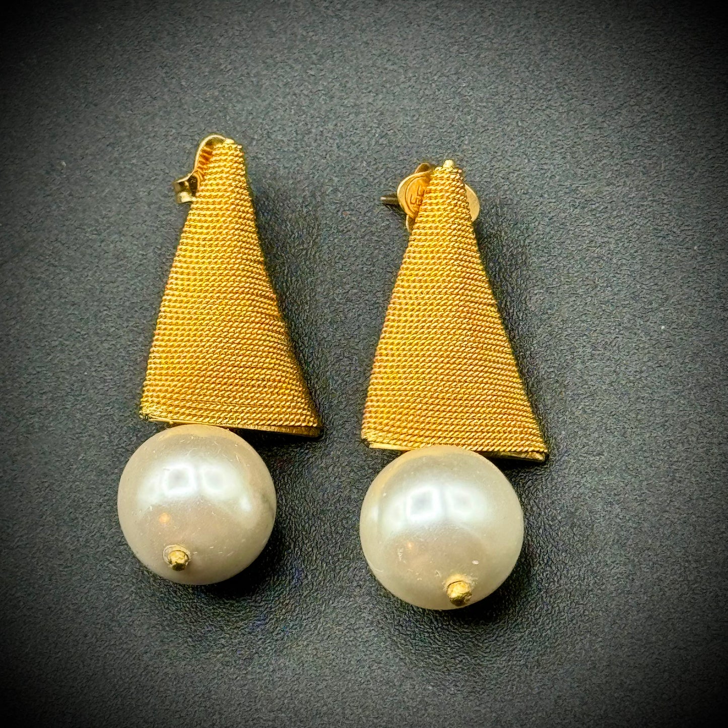 Designer EF Stunning Faux Pearl Earrings