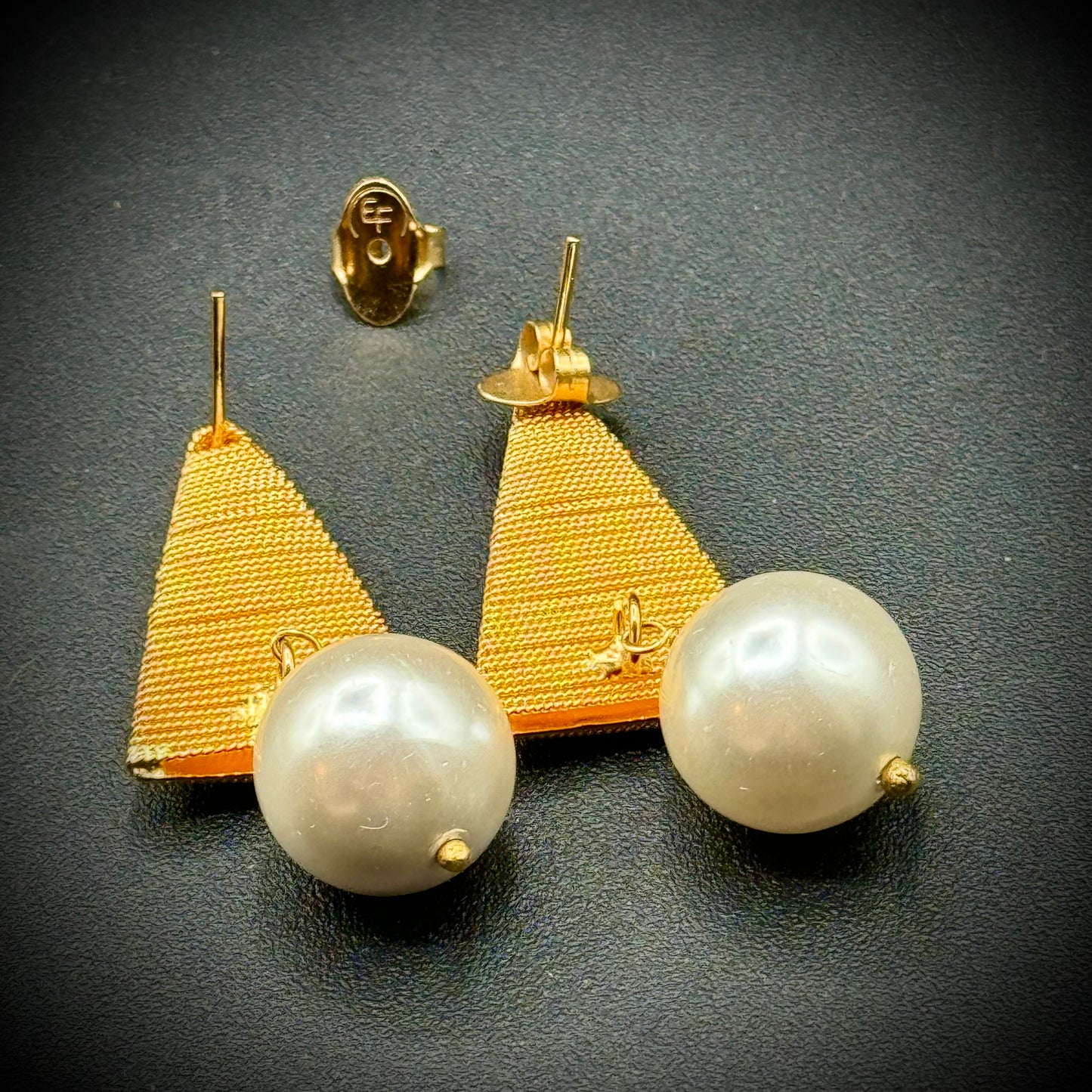 Designer EF Stunning Faux Pearl Earrings