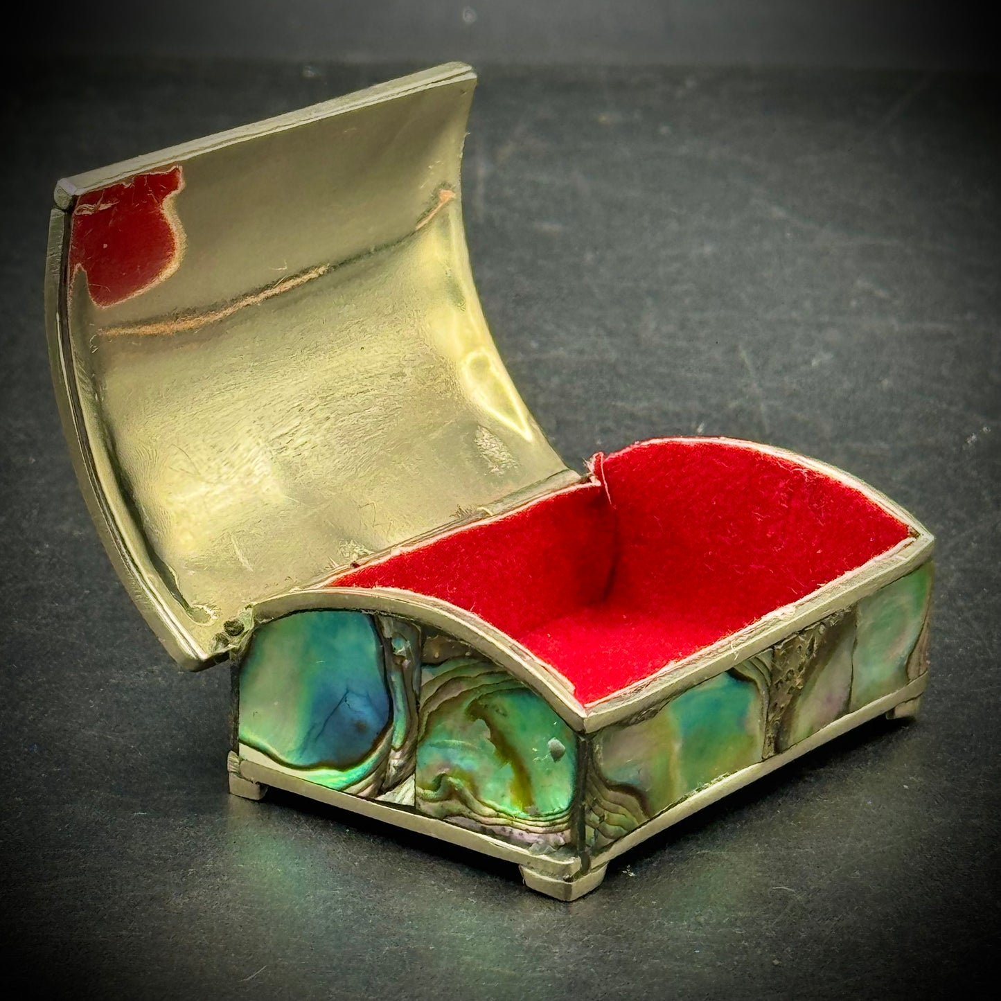Abalone & Alpaca Silver Small Trinket Box - Made in Mexico