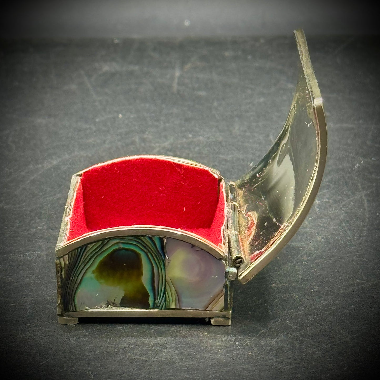 Abalone & Alpaca Silver Small Trinket Box - Made in Mexico