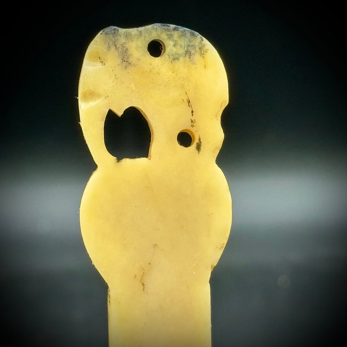 Antique Carved Bone Letter Opener with Elephant Motif
