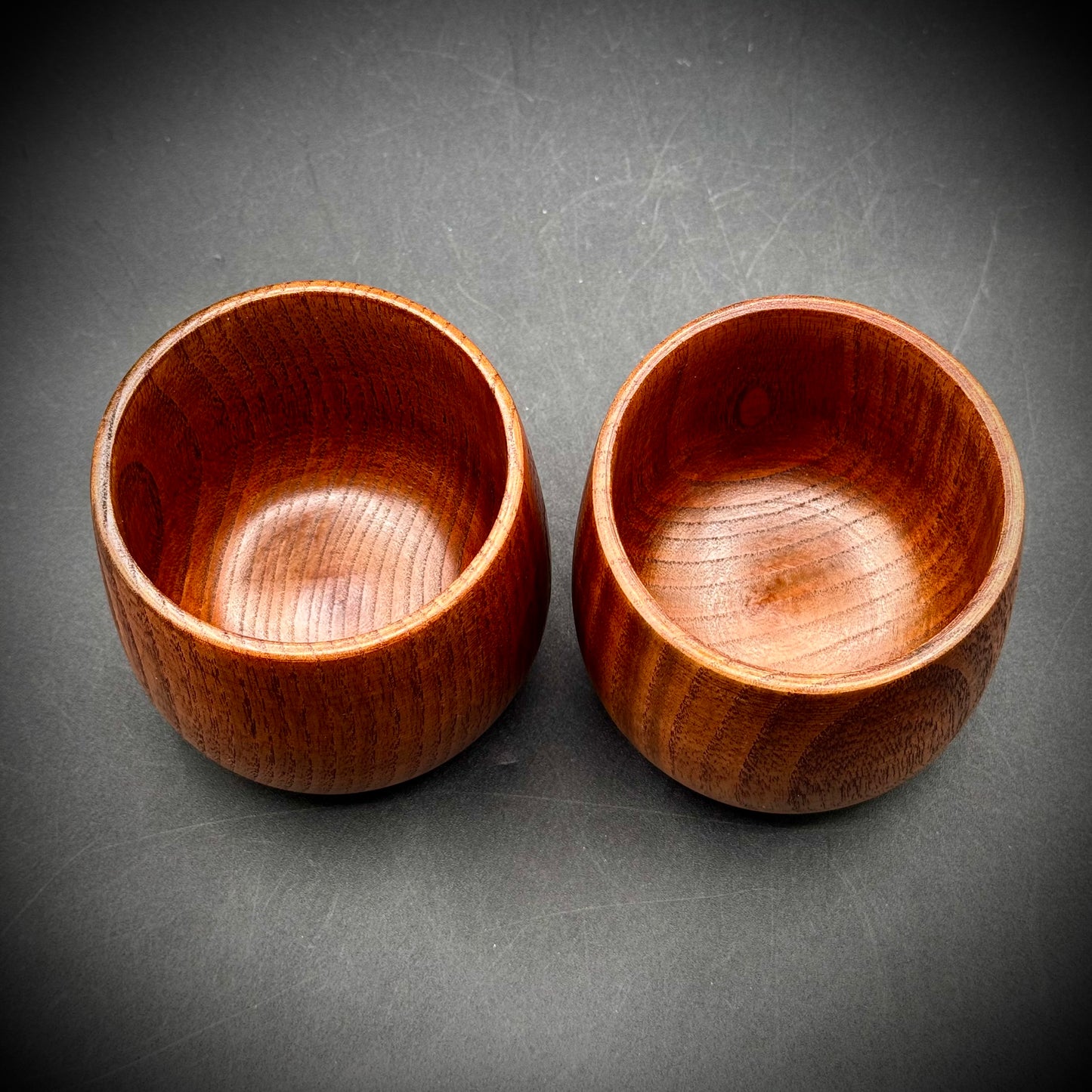 Pair of Wooden Oaksip Cups