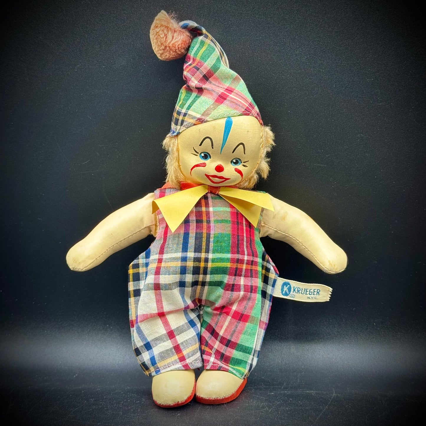 Vintage Kreuger NYC Clown Doll with Meaux Hair