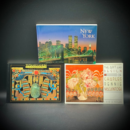 Collection of 3 Vintage Museum Quality Postcard Books