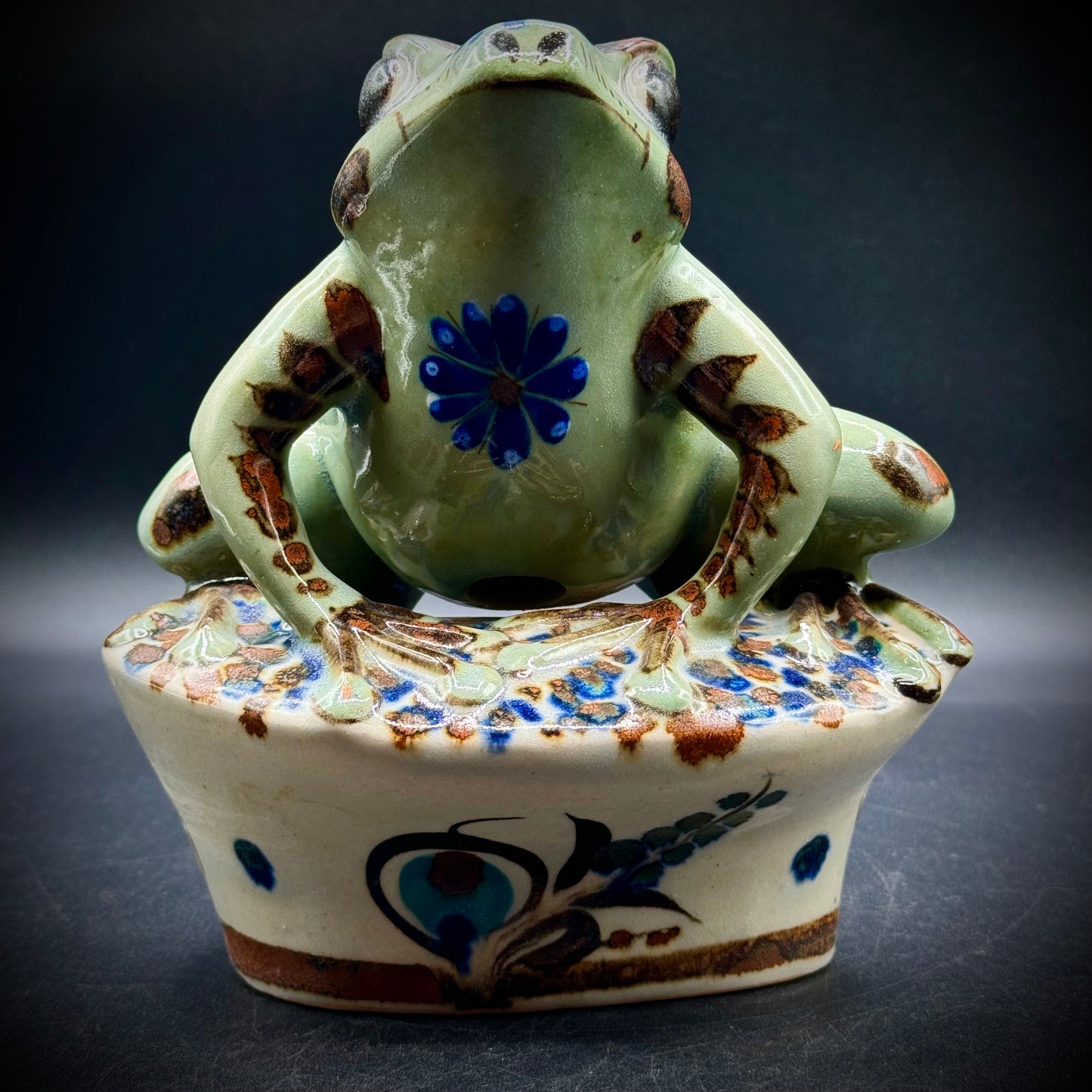 Fabulous Ken Edwards Tonala Mexico Large Ceramic Frog