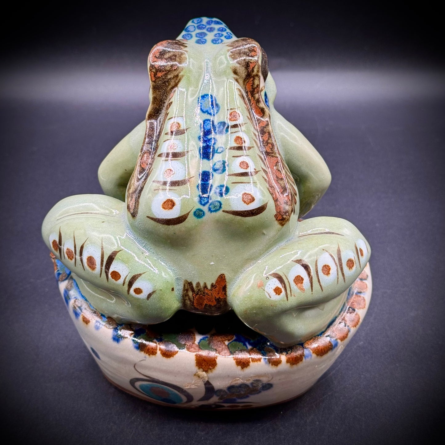 Fabulous Ken Edwards Tonala Mexico Large Ceramic Frog