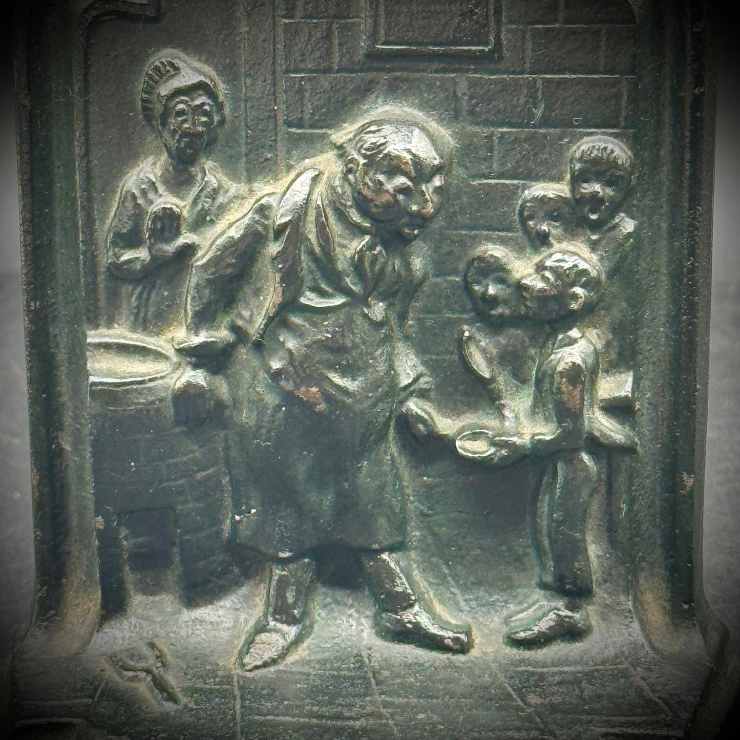 Antique c. 1920s Cast Iron Charles Dickens Oliver Twist Bookends