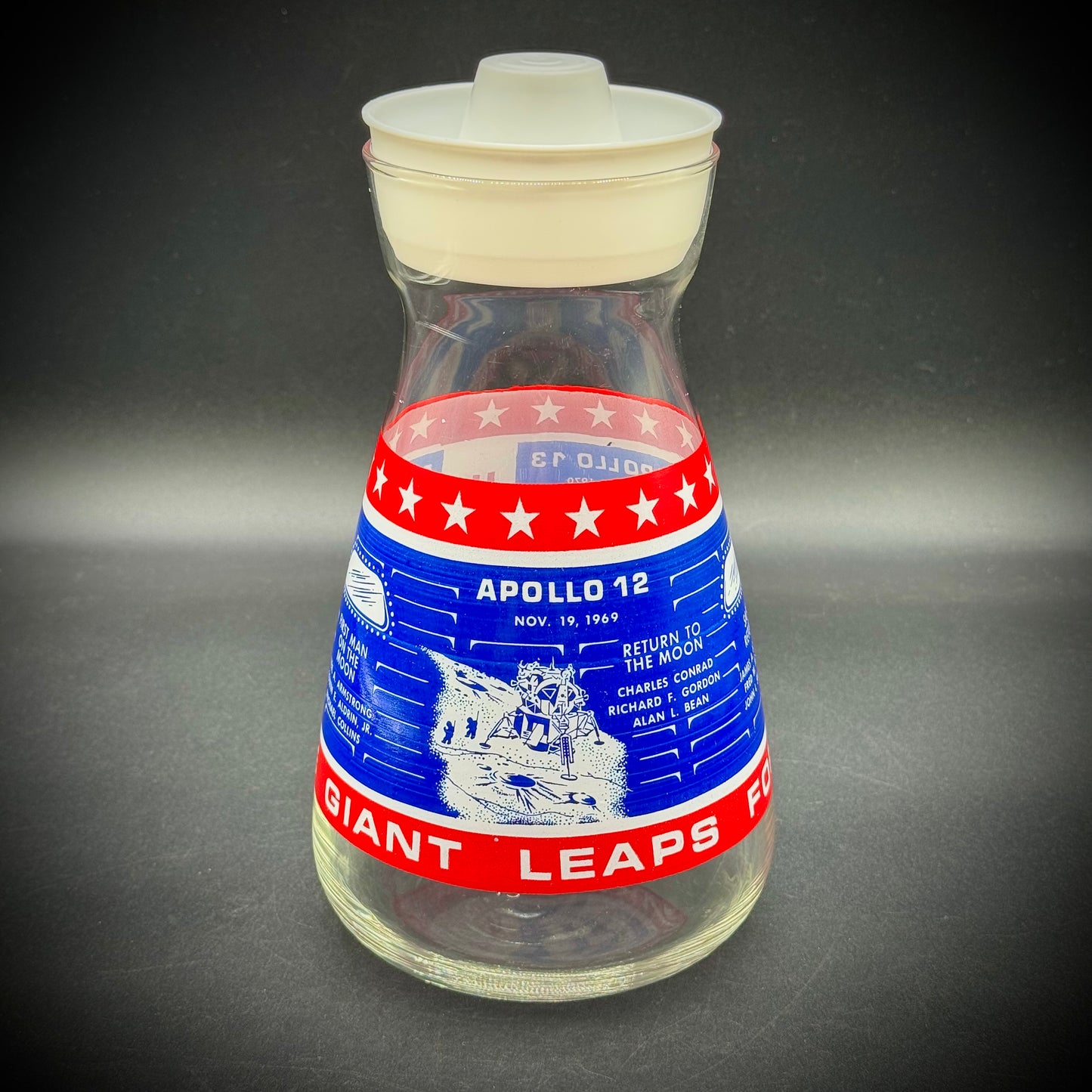 Vintage 1970s Libby Glass Apollo Missions Lidded Carafe