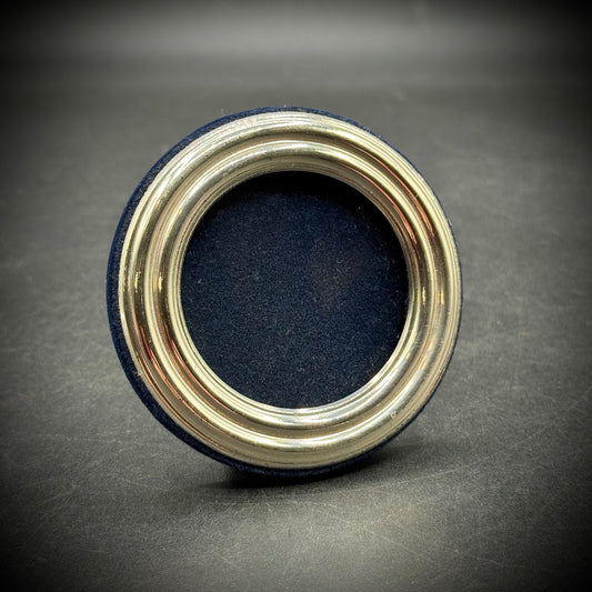 Sterling Silver & Velvet Round Photo Frame