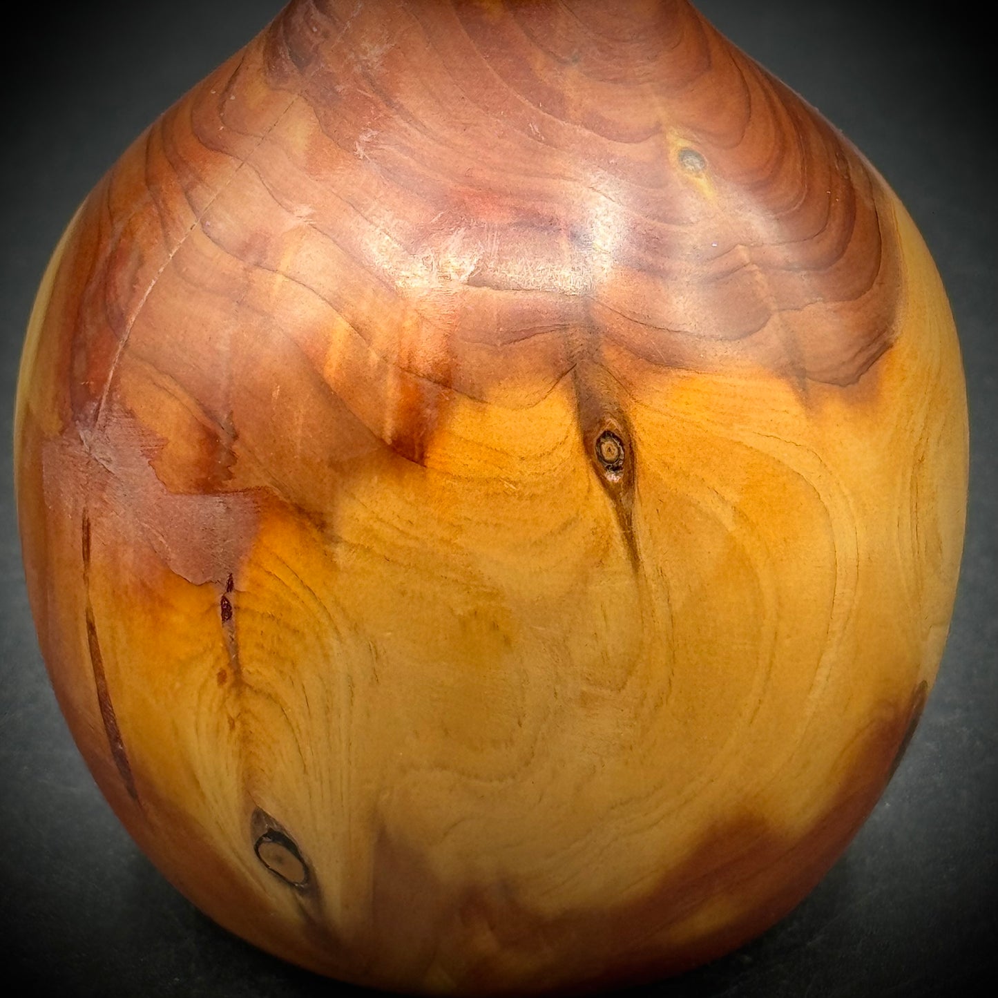 Hand Turned Juniper Wood Vase