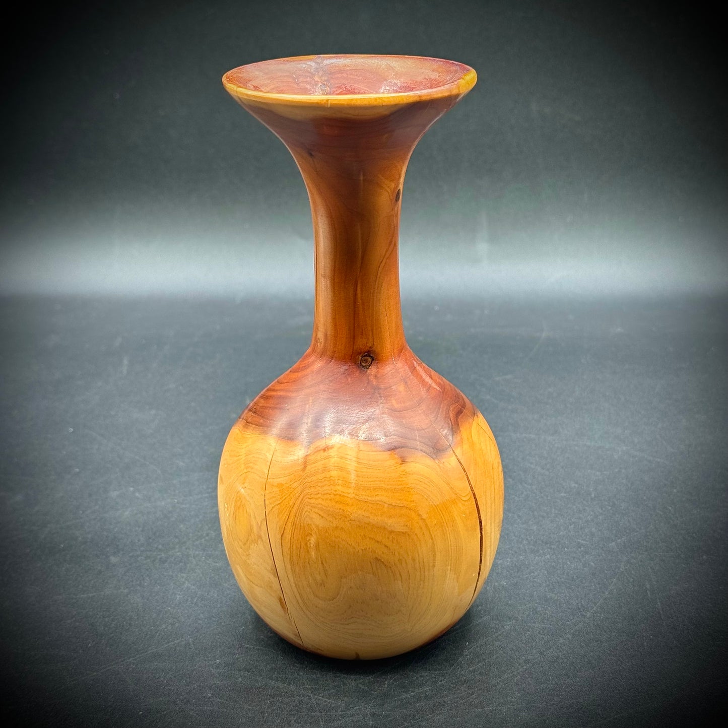 Hand Turned Juniper Wood Vase