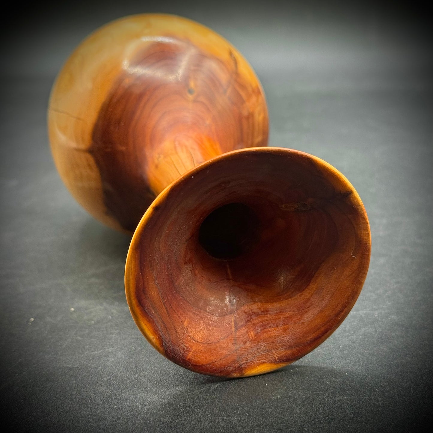 Hand Turned Juniper Wood Vase