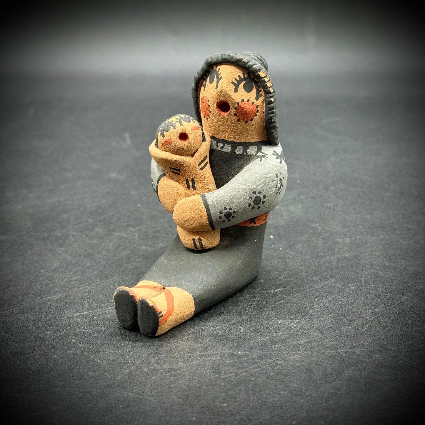 Jemez Pueblo Native American Storyteller Figurine by Noted Artist Clifford K. Fragua