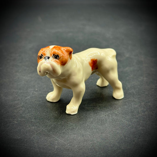 Vintage Adorable Porcelain Bulldog Figurine