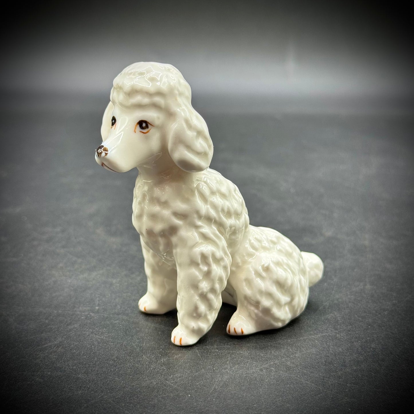 Vintage Lipper Mann White Poodle Ceramic Figurine