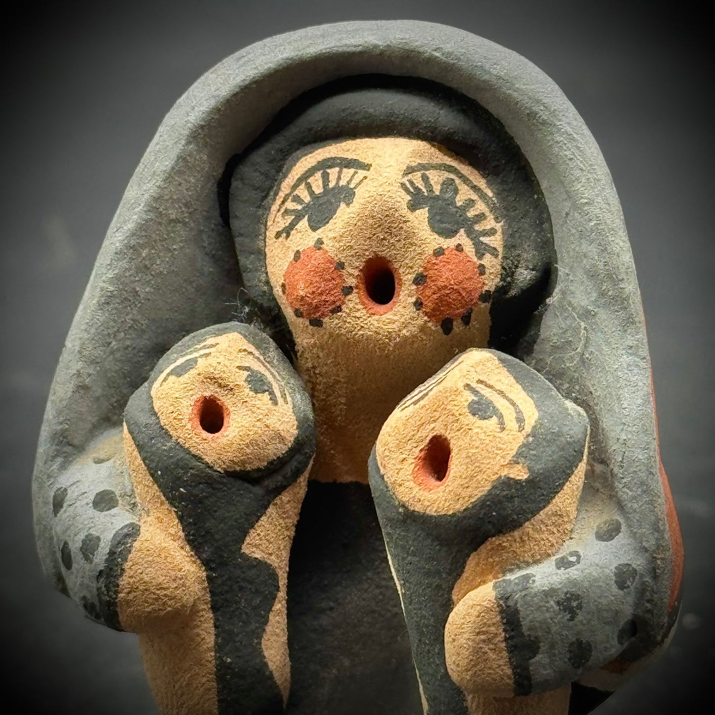 Jemez Pueblo Native American Storyteller Figurine by Noted Artist Felicia Fragua