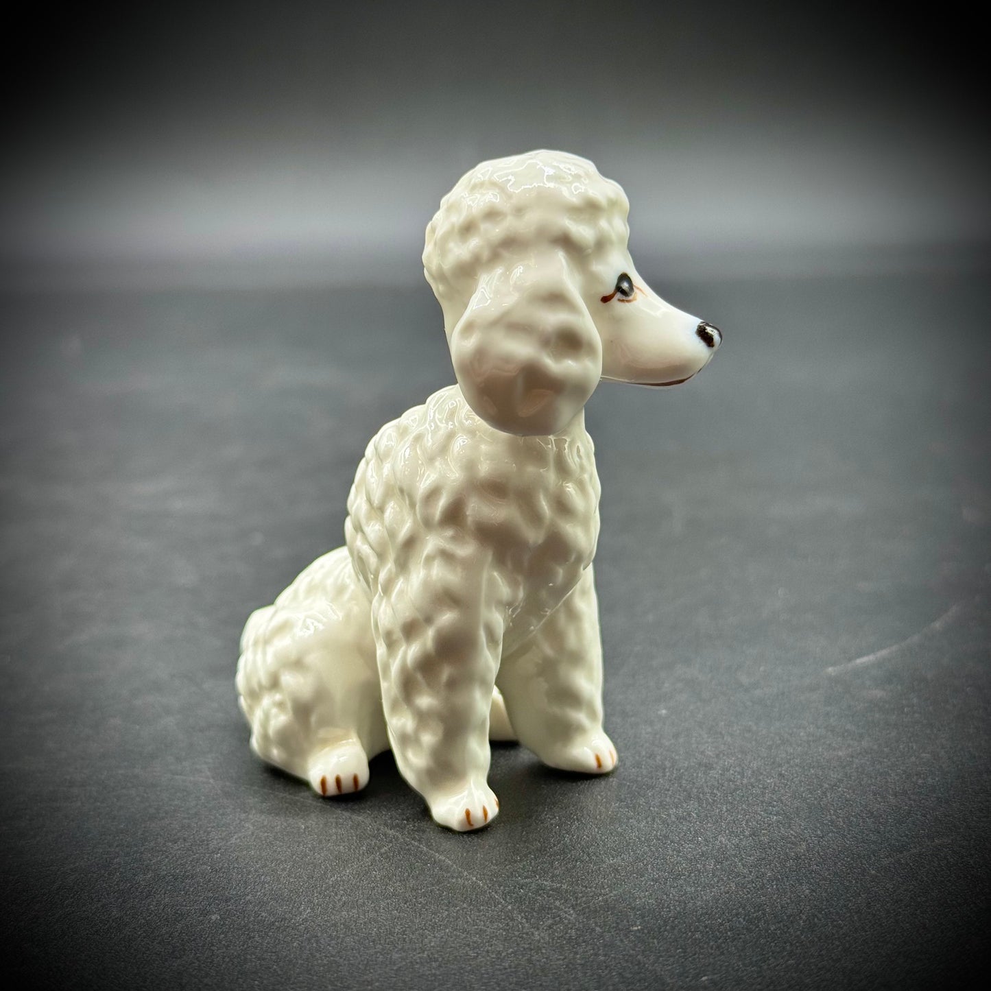 Vintage Lipper Mann White Poodle Ceramic Figurine