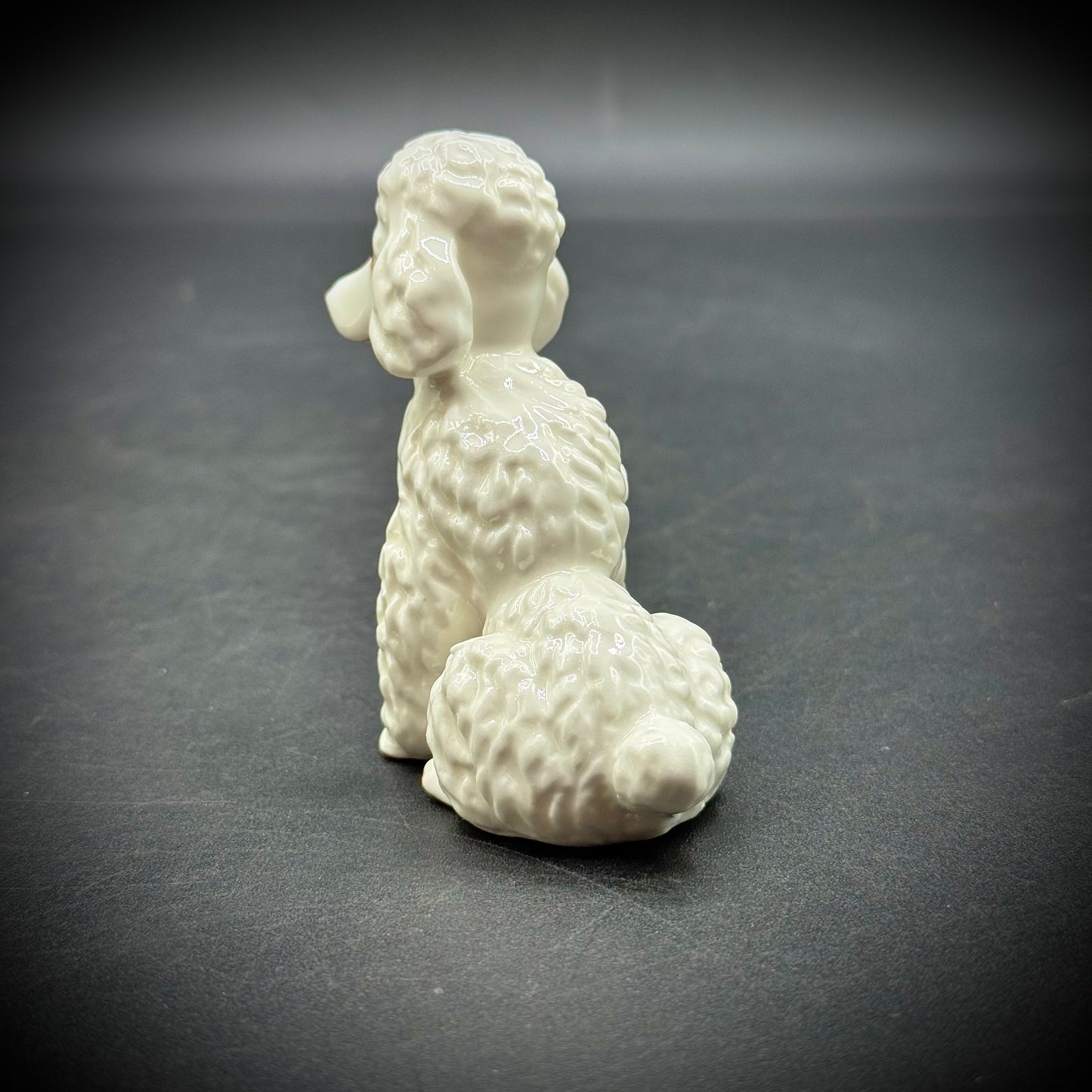 Vintage Lipper Mann White Poodle Ceramic Figurine