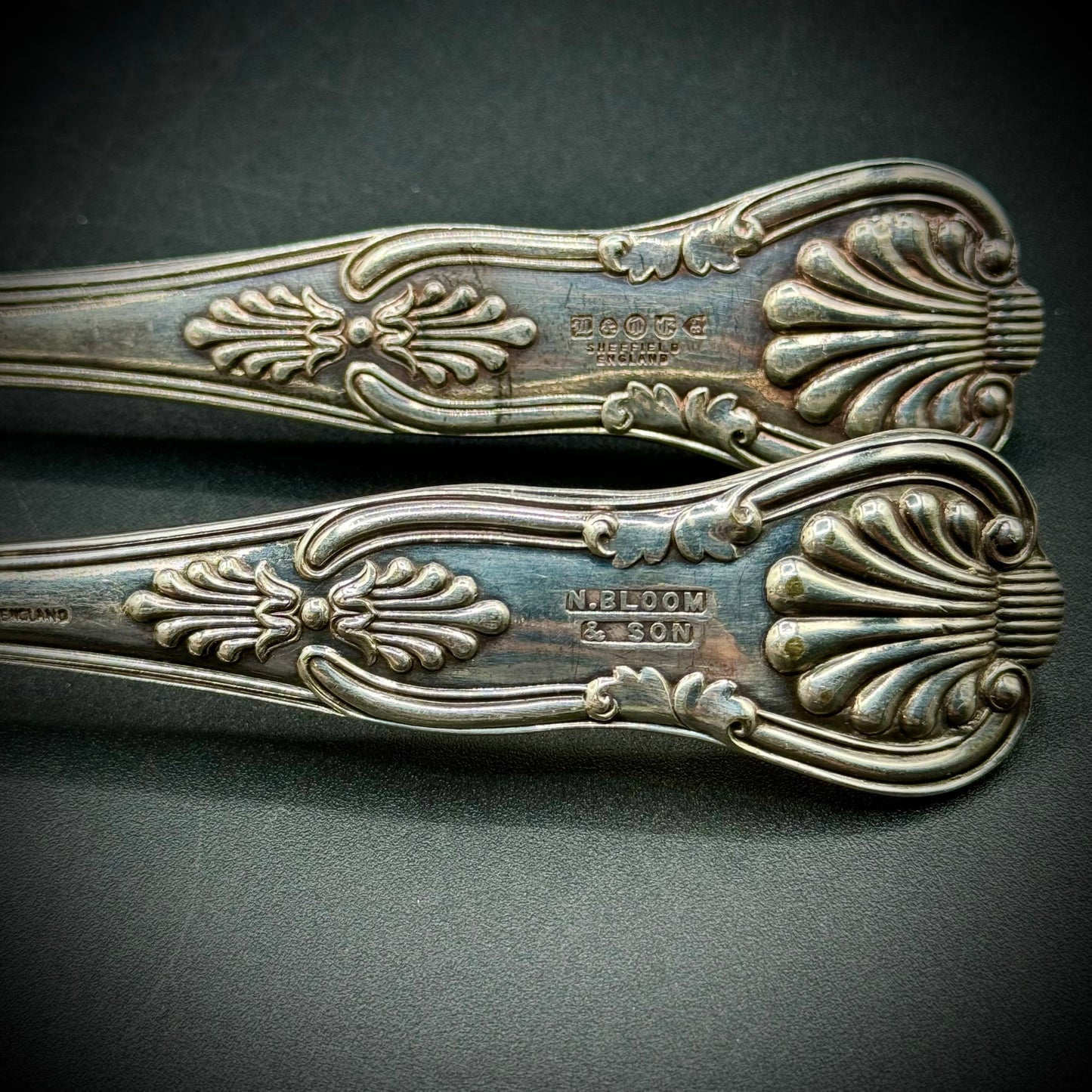 Pair of Large Antique EPNS Serving Spoons