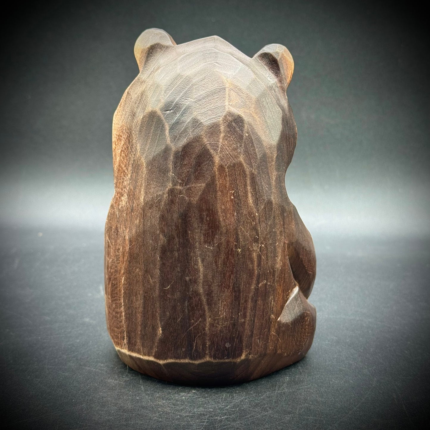 Vintage Wood Carved Bear Kokeshi Doll