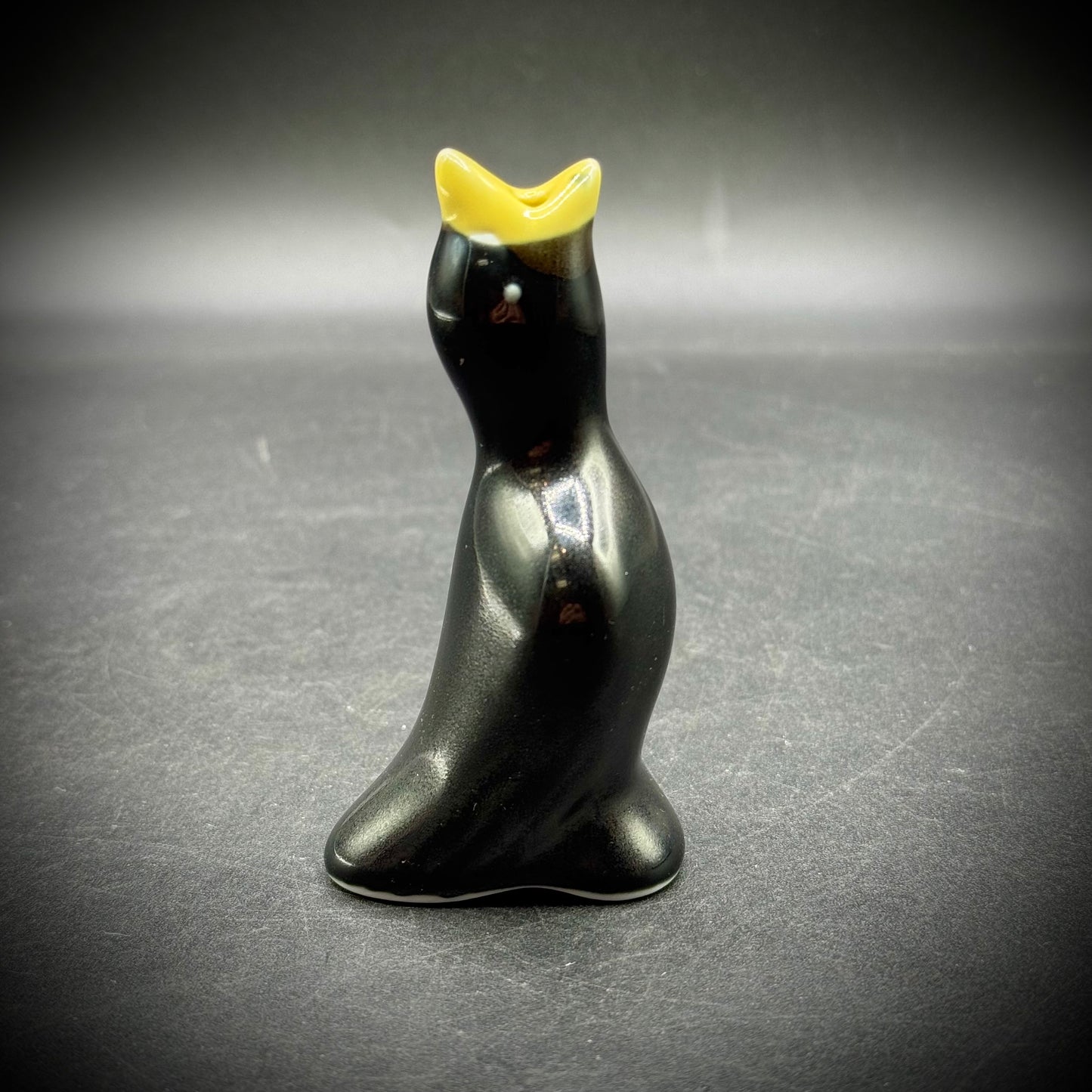 Vintage Ceramic Black Pie Bird