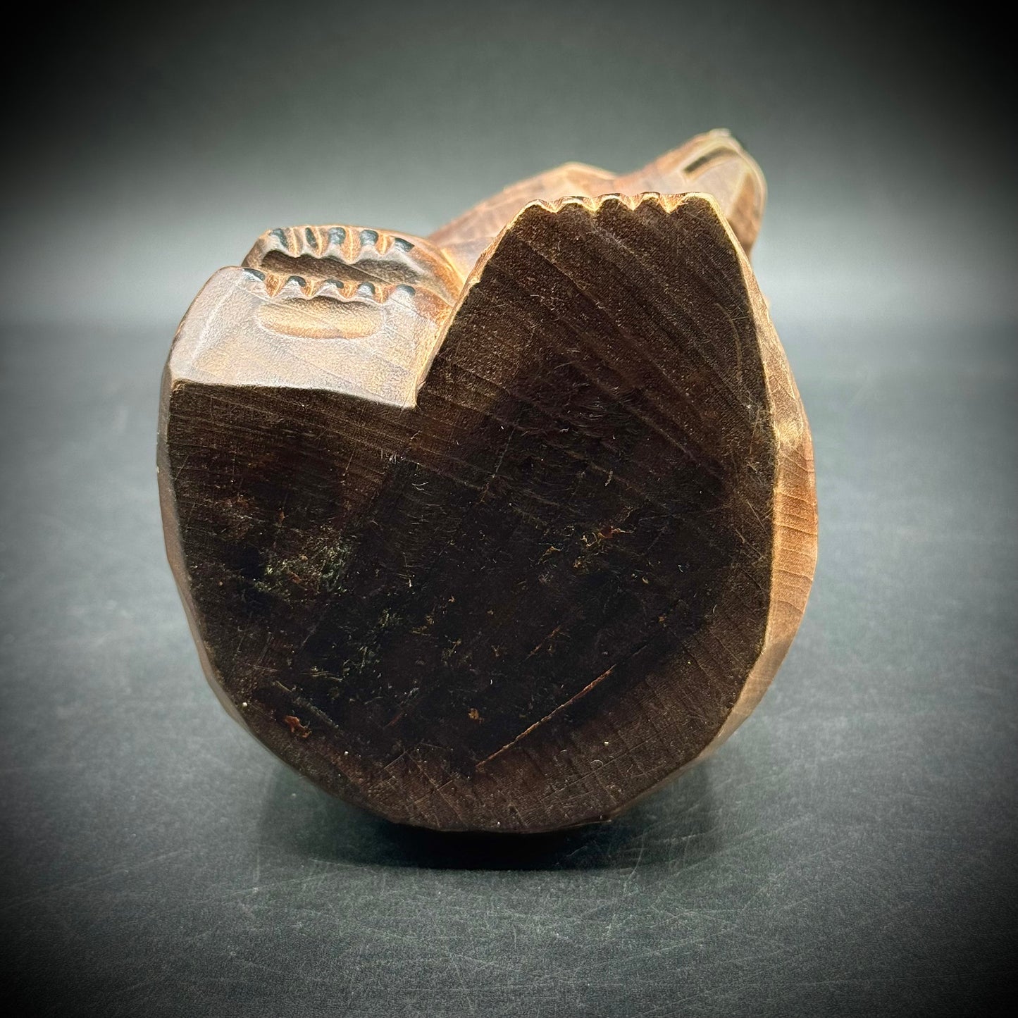 Vintage Wood Carved Bear Kokeshi Doll