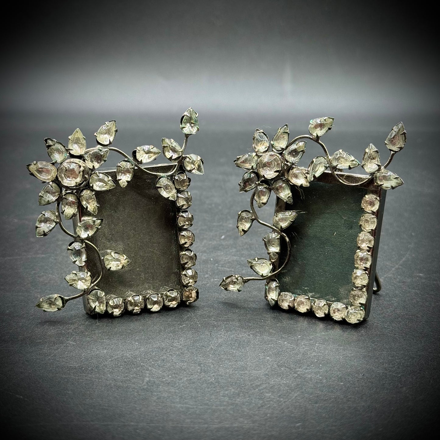 Pair of Rhinestone Accented Photo Frames - Made in India