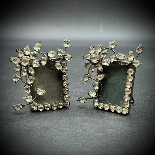 Pair of Rhinestone Accented Photo Frames - Made in India