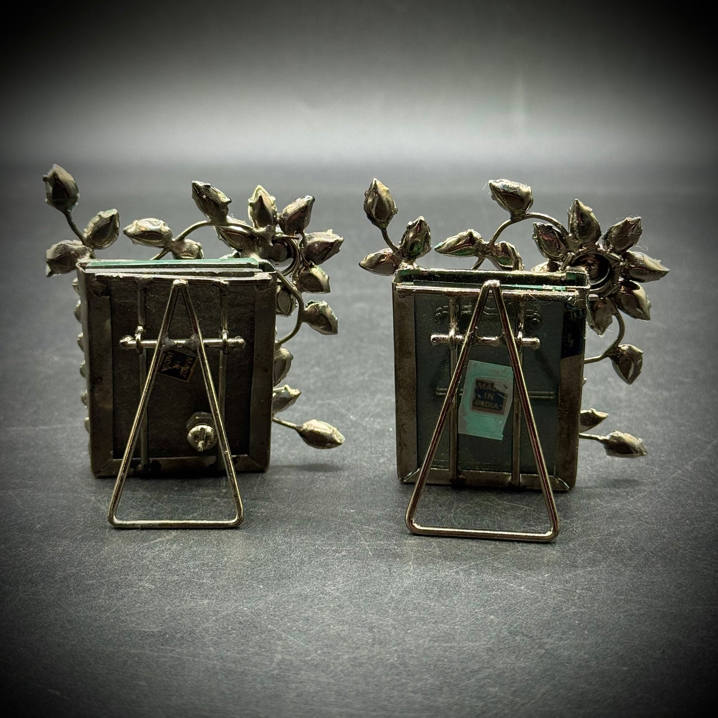 Pair of Rhinestone Accented Photo Frames - Made in India