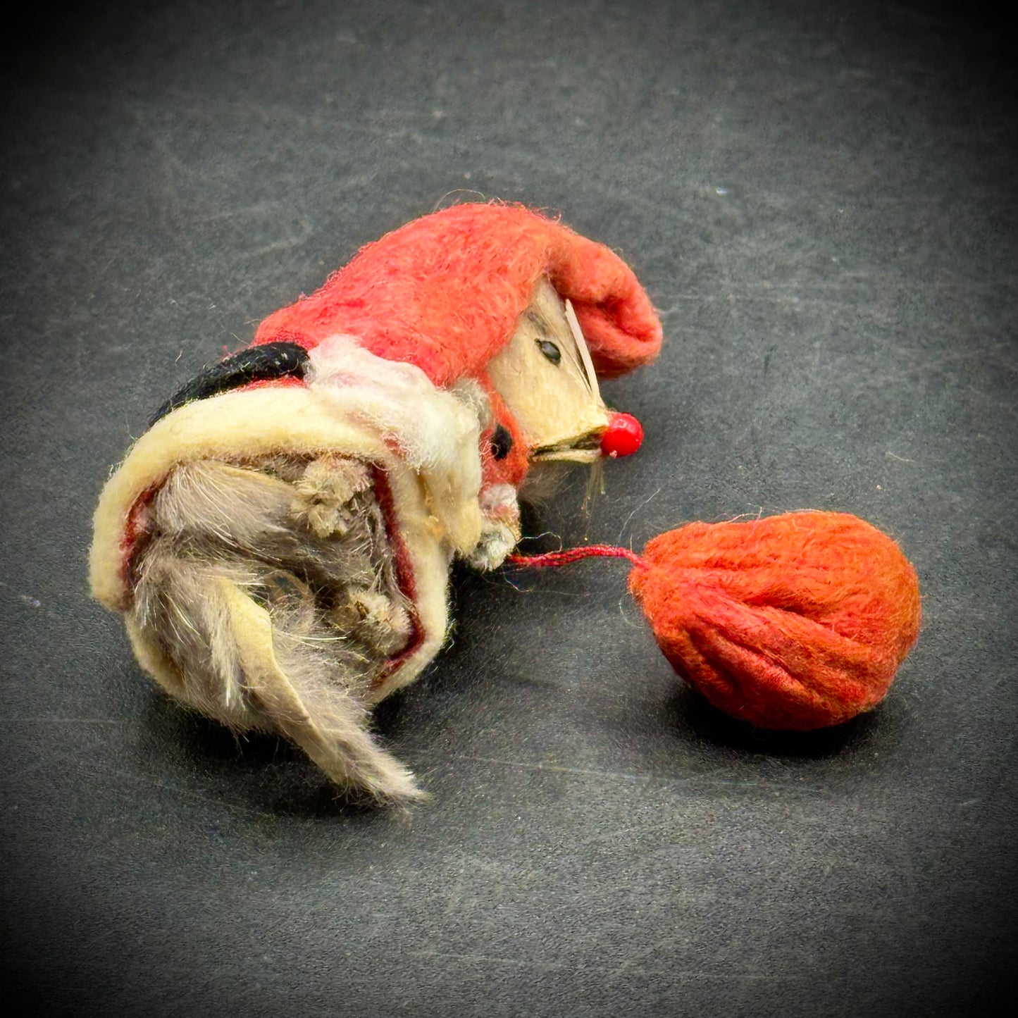 Vintage W. Germany Fur Toy "Mouse Santa" Figurine