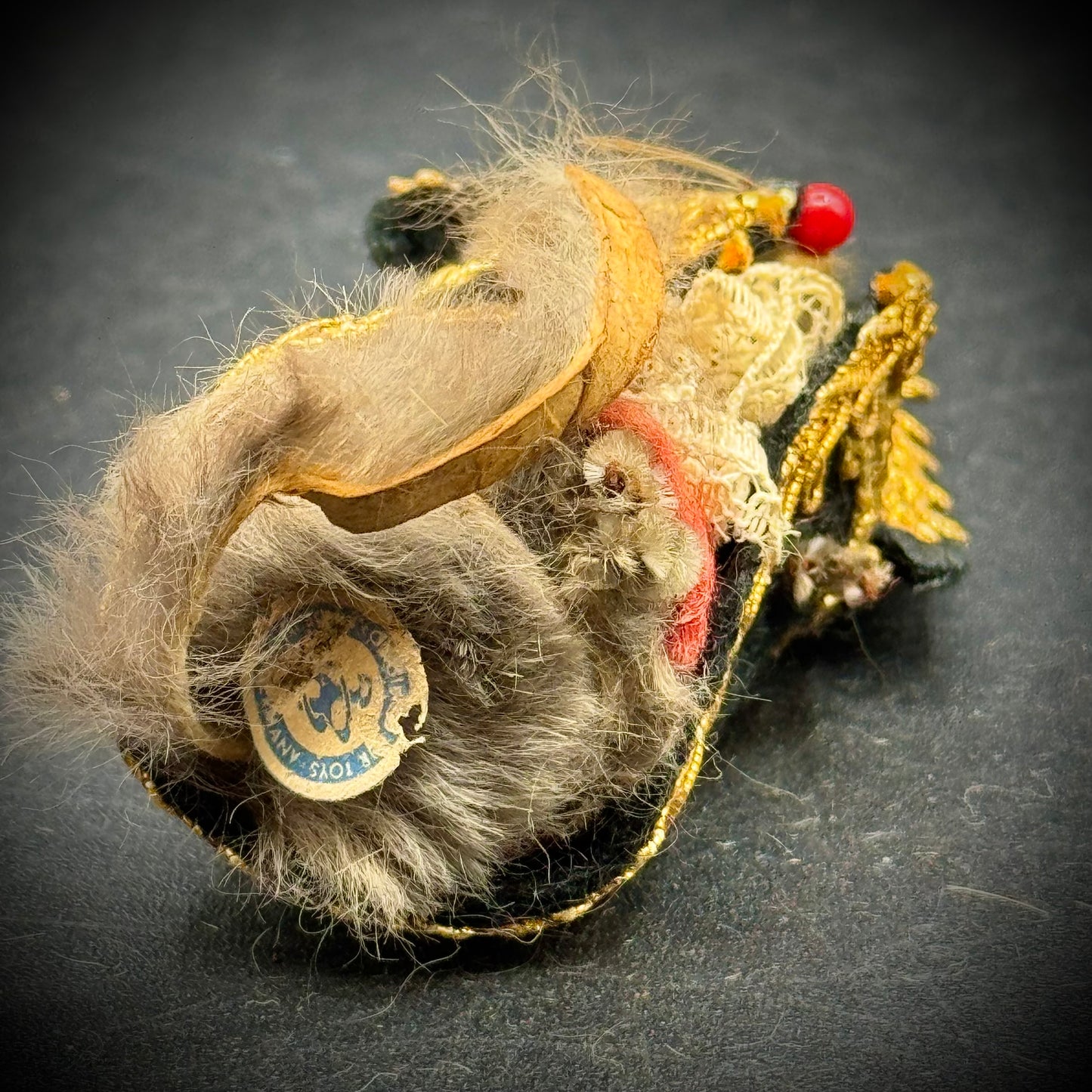 Vintage W. Germany Fur Toy "Mouse Napoleon" Figurine