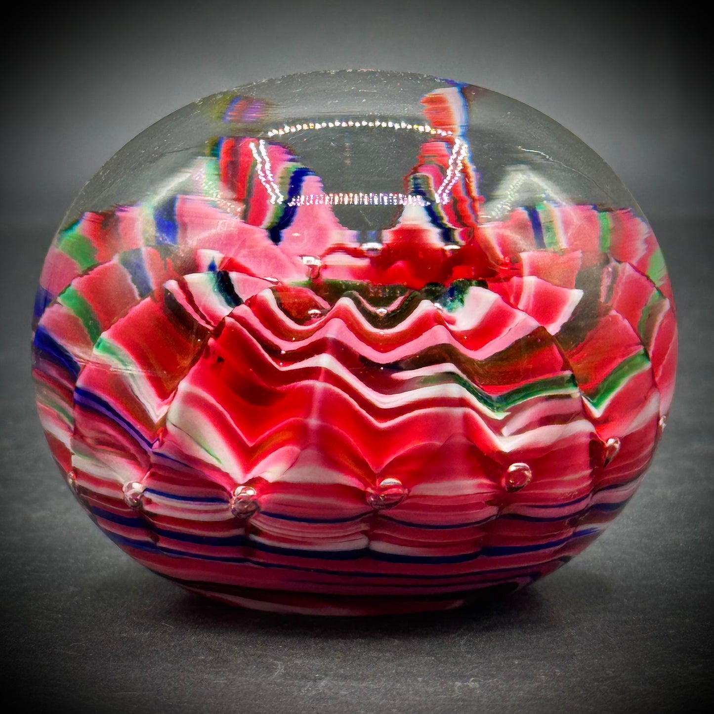 Artist Joe St Clair Colorful Fine Art Glass Paperweight