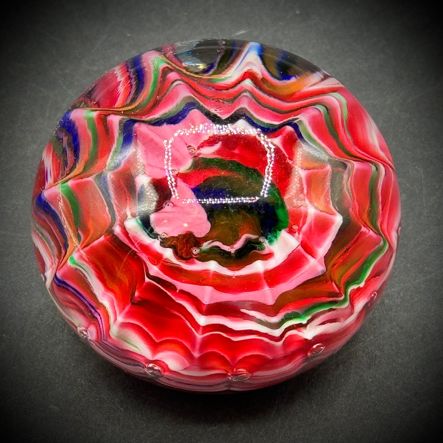 Artist Joe St Clair Colorful Fine Art Glass Paperweight