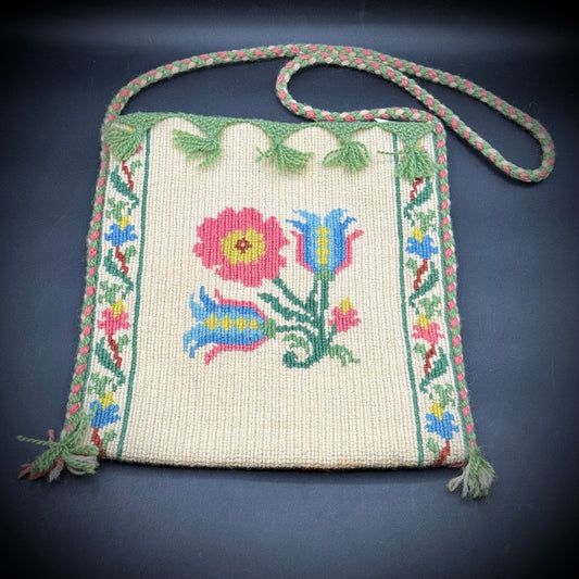 Vintage New with Tag Hand Made in Greece 100% Wool Handbag