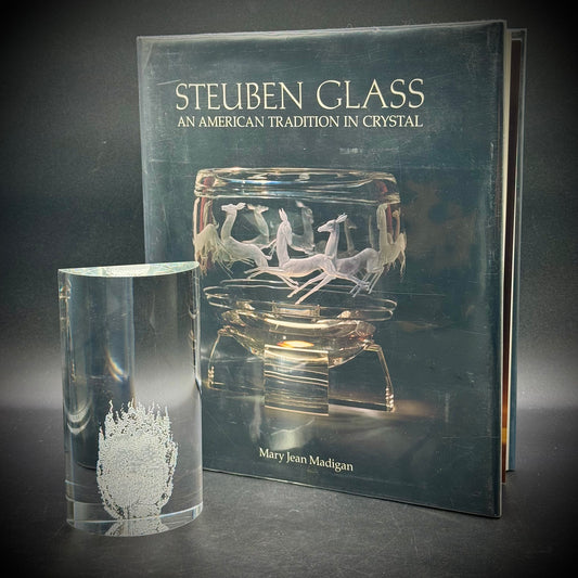 Signed Steuben Art Glass Sculpture with RARE Original 1982 Fine Art Photography Book