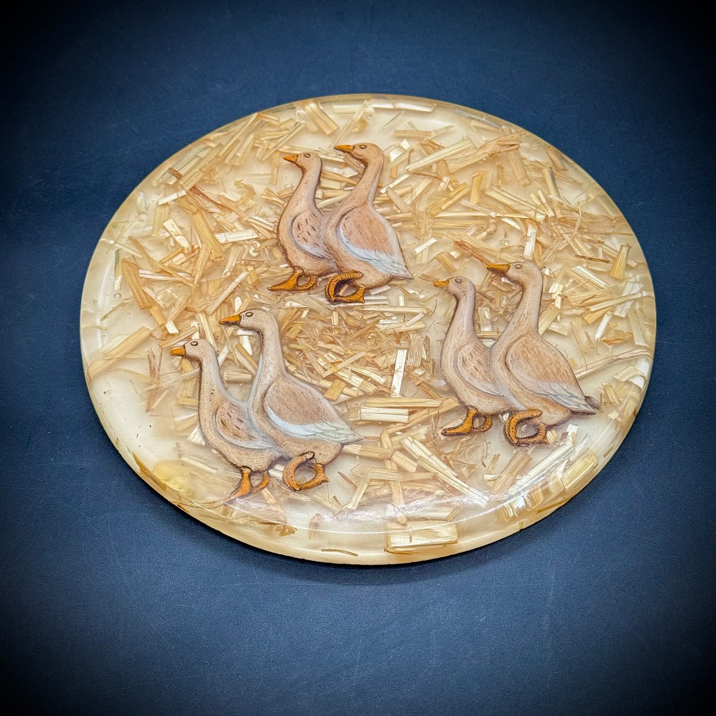 Vintage Lucite Goose Trivet