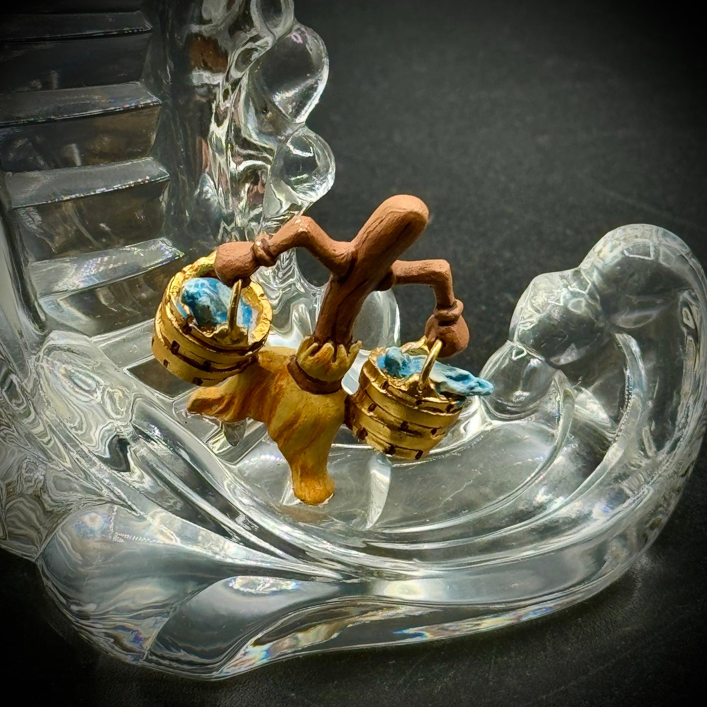 Vintage Disney Austrian Crystal Figure "The Sorcerer's Apprentice" w/Dancing Broom