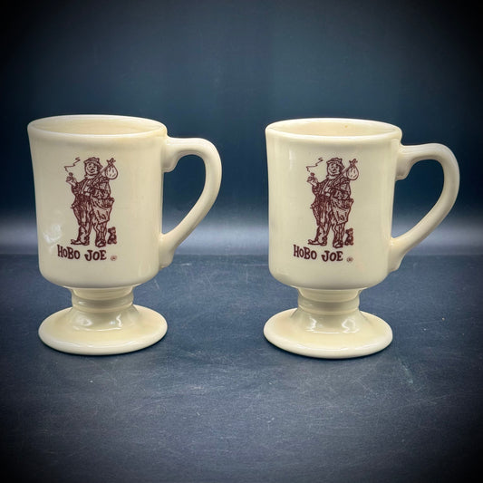 Pair of Vintage 1960s Hobo Joe Footed Coffee Mugs